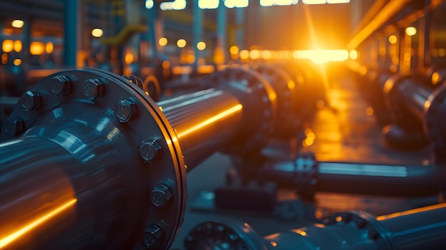 Flanges de tuyaux en acier dans une usine de produits en acier nefte