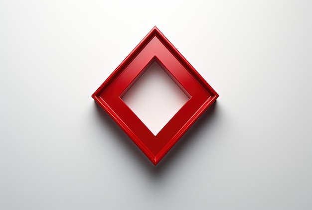 une flèche rouge avec une photo de fond blanche dans le style de compositions minimalistes