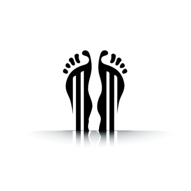 Fleet Feet Un élégant logo vectoriel noir sur fond blanc