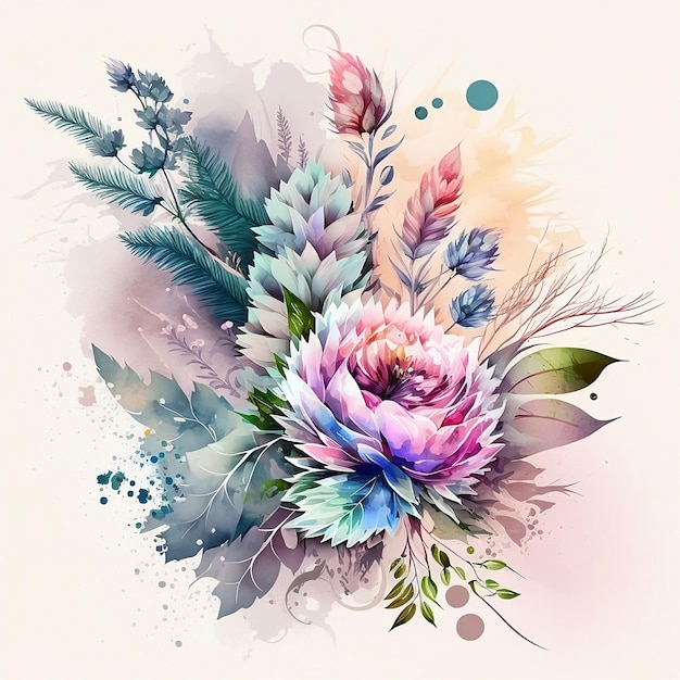 Fleur aquarelle