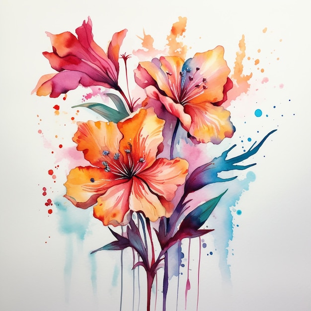 Fleur aquarelle