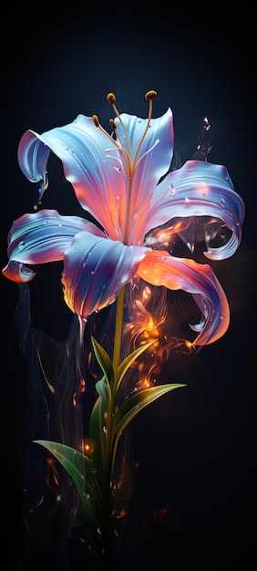 Photo une fleur aux couleurs de l'iris