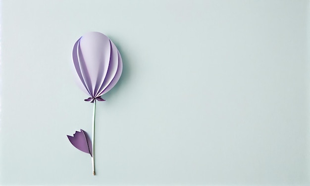 Fleur de ballon en papier craft IA générative