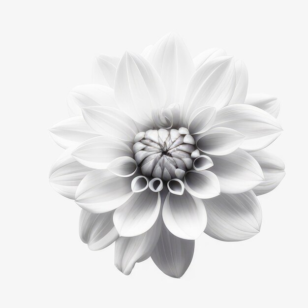 Une fleur blanche avec une fleur blanc au milieu.