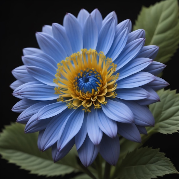 une fleur bleue