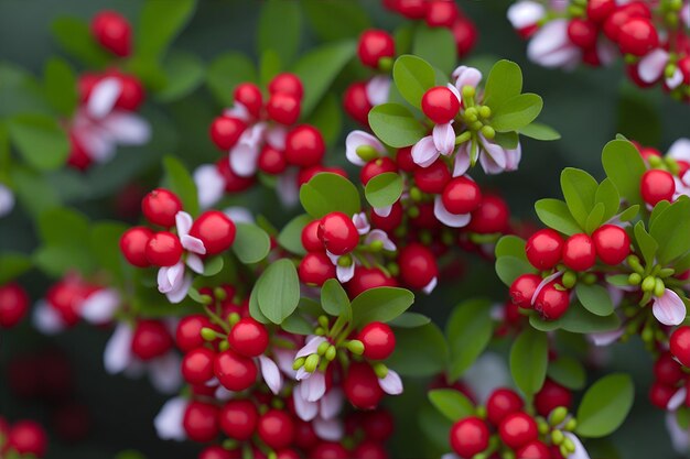 Une fleur de camélia rouge avec des feuilles vertes