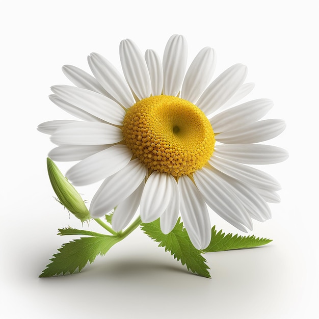 Fleur de camomille officinalis isoler sur fond blanc Generative AI