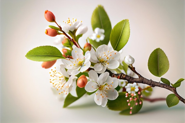 Fleur de cerisier au printemps pour le fond généré par l'IA