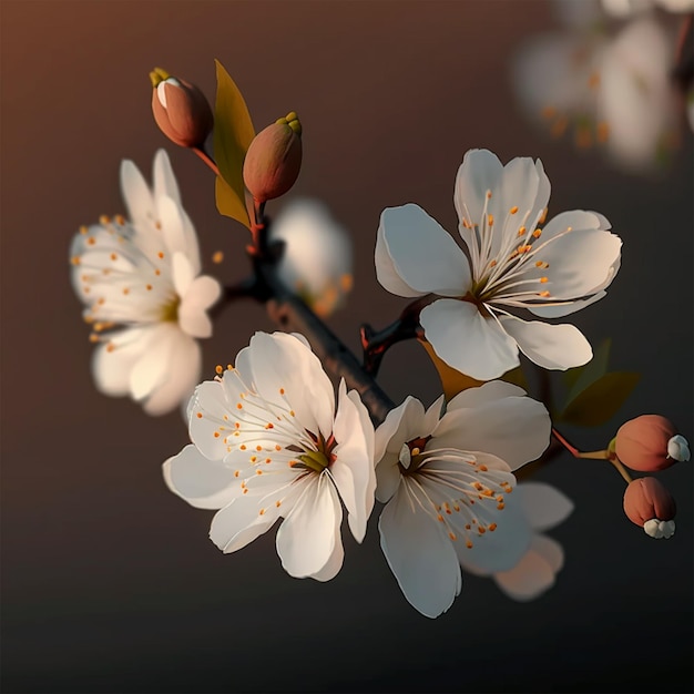 Fleur de cerisier sakura fleurs blanches