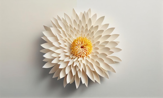 Fleur de chrysanthème en papier craft Générative AI