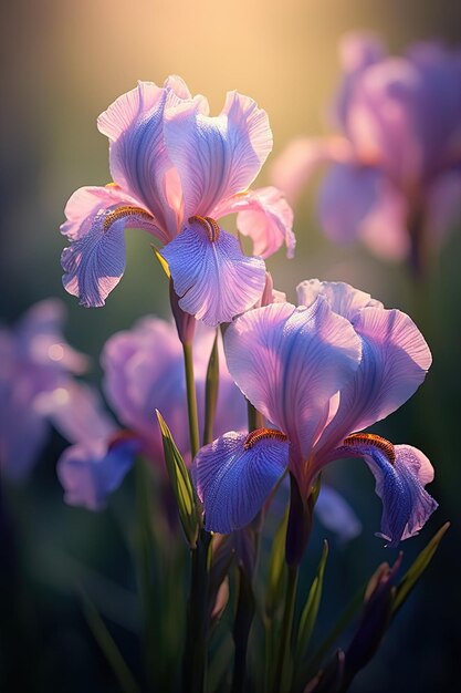 une fleur colorée au soleil