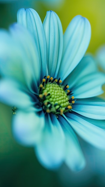 Une fleur de couleur bleue