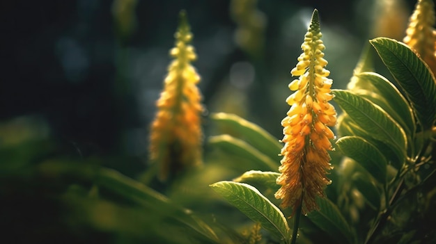 Photo une fleur de couleur jaune