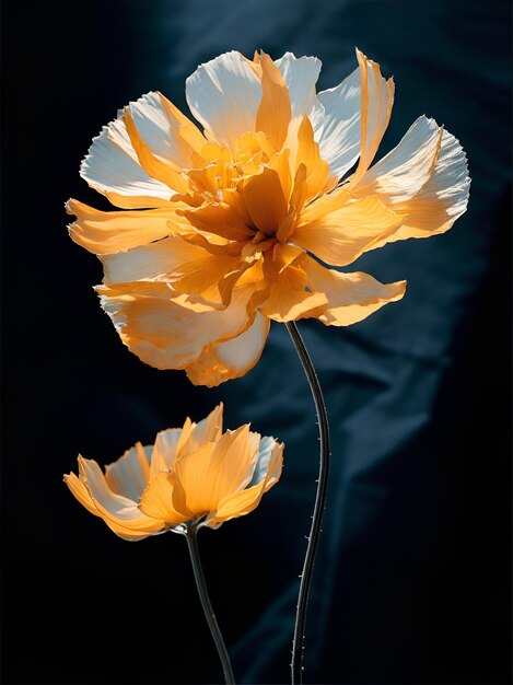 Fleur de cristal avec gouttes de rosée