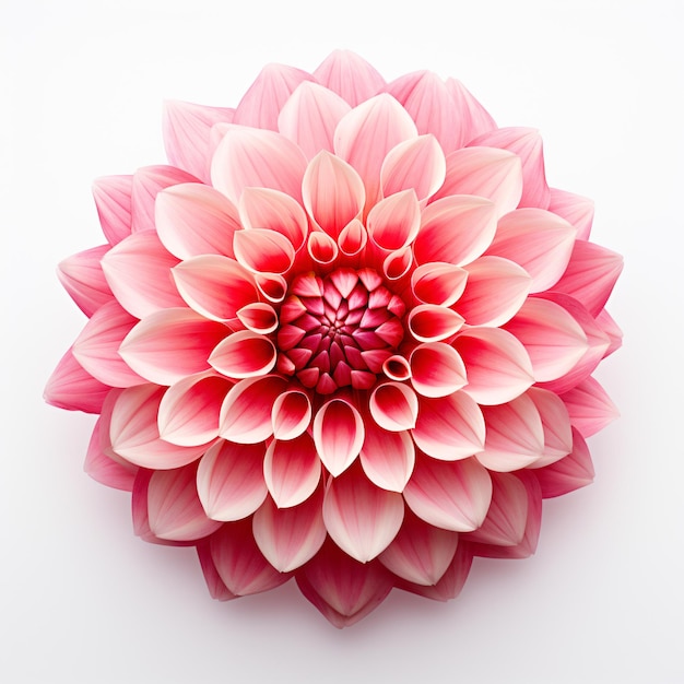 Fleur de dahlia sur un fond blanc