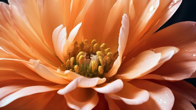 Une fleur délicate de couleur pêche pastel.