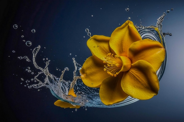 Une fleur sur l'eau