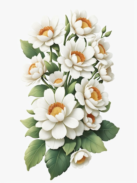 Fleur florale de style vintage