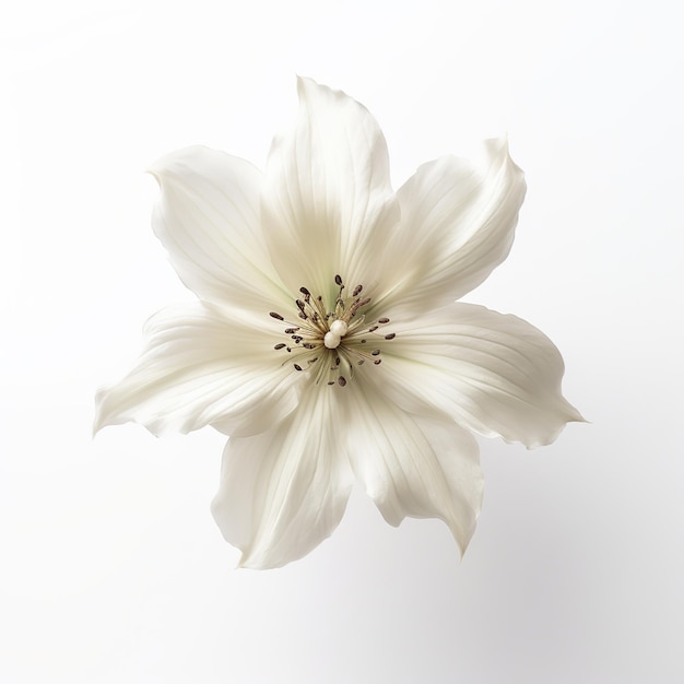 fleur sur fond blanc