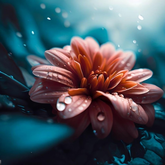 Fleur de gerbera dans l'eau par Ai