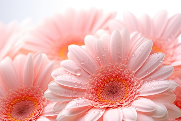 Fleur de Gerbera isolé sur fond blanc