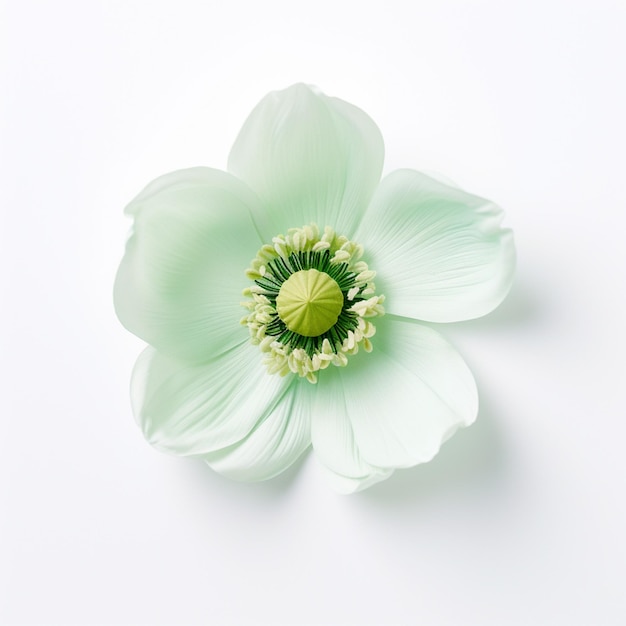 fleur d'hellebor sur le blanc