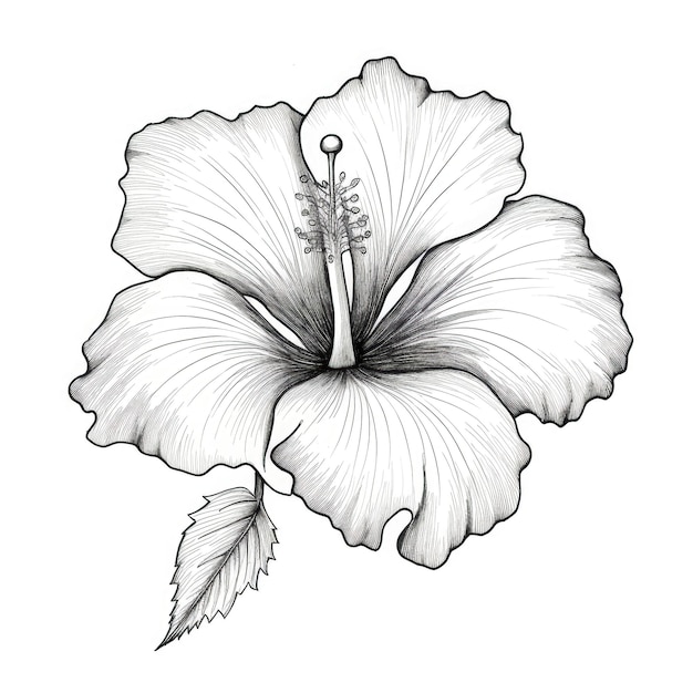 Fleur d'hibiscus d'été générée par IA