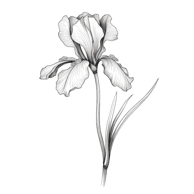 Fleur d'iris florale générée par IA