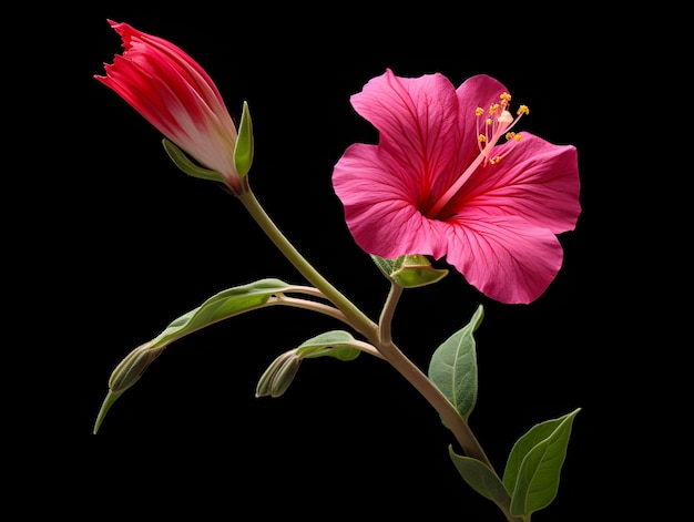 Photo la fleur de jalapa mirabilis en arrière-plan en studio est une seule fleur de mirabilis jalapa une belle image de fleur
