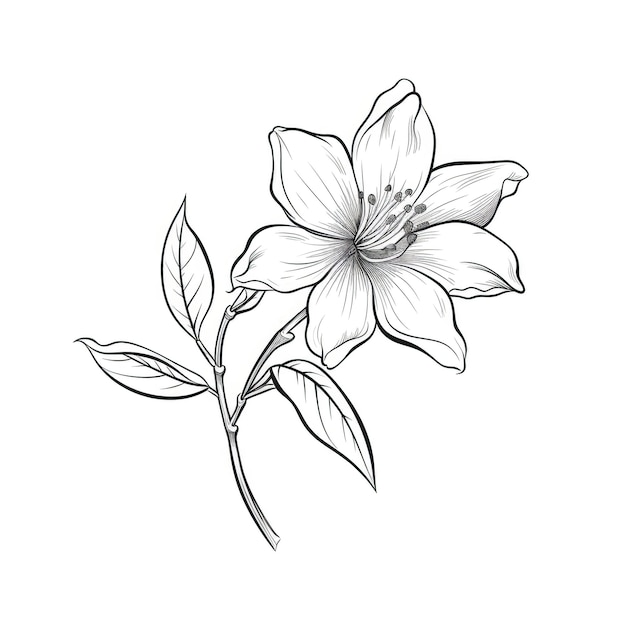 Fleur de jasmin de fond générée par ai