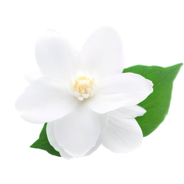 Fleur de jasmin isolé sur fond blanc