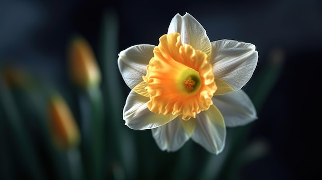 Une fleur jaune et blanche