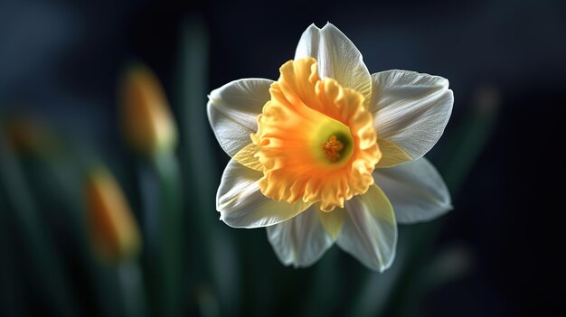 Une fleur jaune et blanche