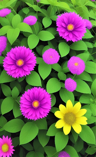 Une fleur jaune dans un jardin avec un fond vert.