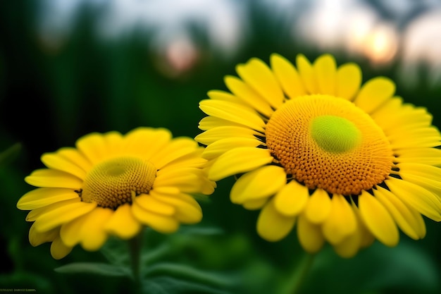 fleur jaune dans le jardin