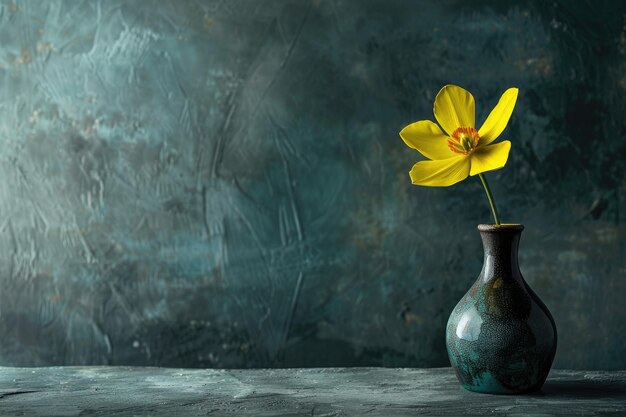 Photo une fleur jaune élégante