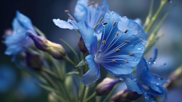 Fleur de Lechenaultia bleue magnifiquement épanouie IA générative