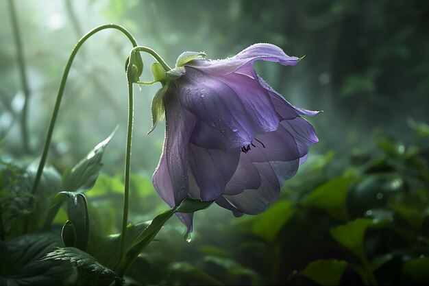 La fleur de lilas capturée dans le processus de croissance 1