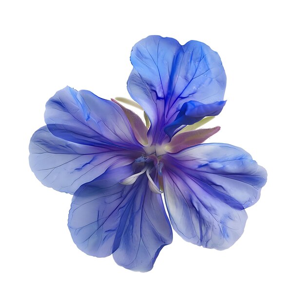 Fleur de lobelia avec bleu saphir et couleur frappante le Flo Clipart isolé sur blanc BG naturel