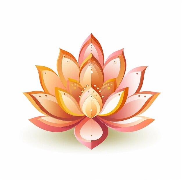 une fleur de lotus colorée avec une fleur rose dessus.