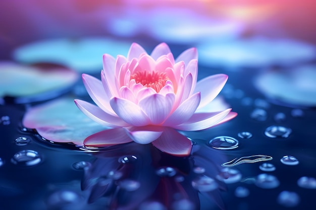 Fleur de lotus dans l'eau