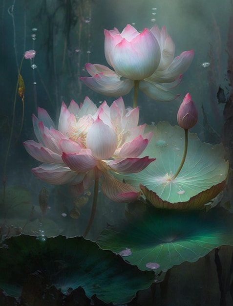 Une fleur de lotus dans l'eau