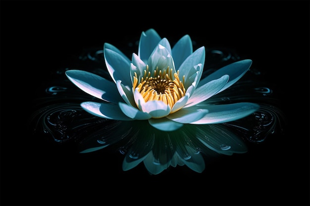 Fleur de lotus dans l'étang Generative AI