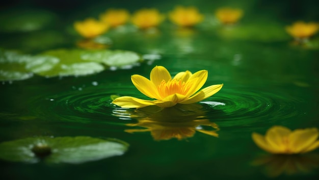 Fleur de lotus d’élégance éthérée sur toile liquide