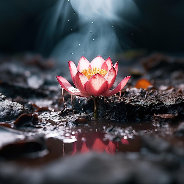 La fleur de lotus fleurit le plus magnifiquement de la boue la plus profonde et la plus épaisse