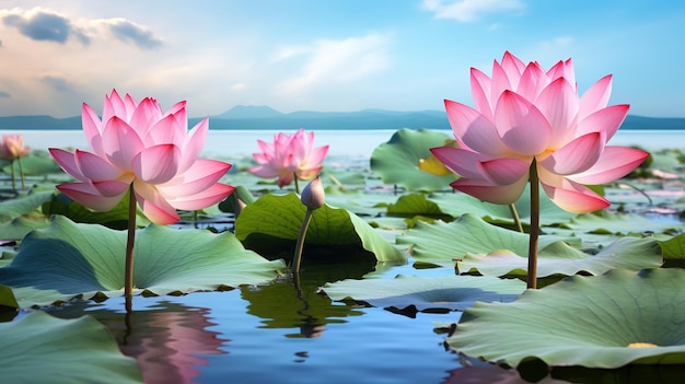 La fleur de lotus fleurit le plus magnifiquement de la boue la plus profonde et la plus épaisse