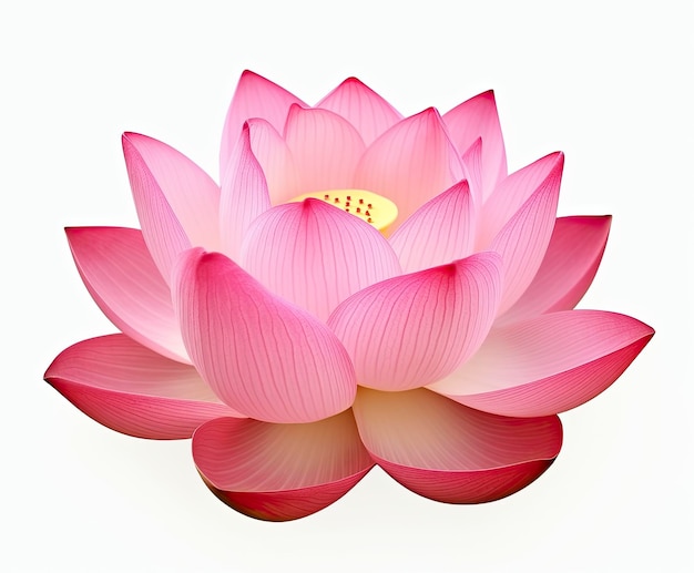 Fleur de lotus sur fond blanc