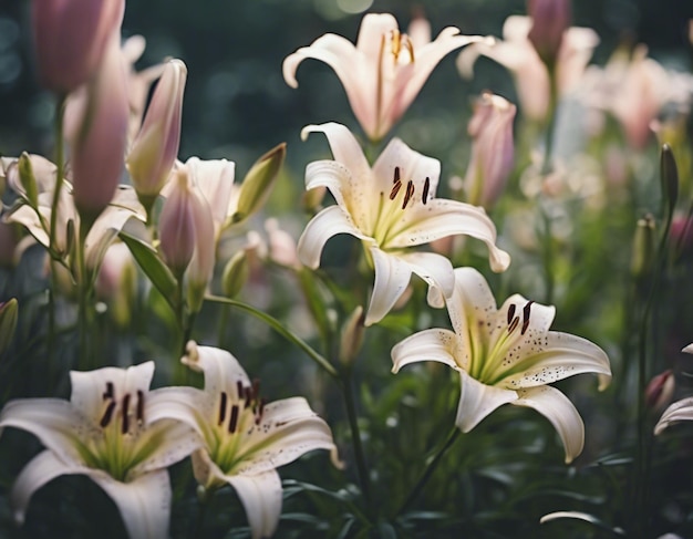 Photo une fleur de lys blanc