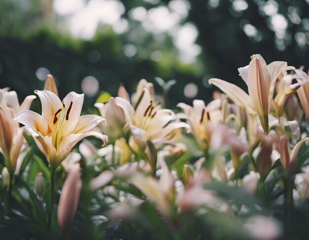 Photo une fleur de lys blanc