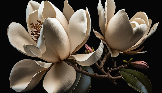 Fleur de magnolia réaliste utilisant l'IA générative